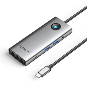 ORICO PW11-8PM Type-C / USB-C 8-en-1 5Gbps Station d'Accueil Multifonction Lecteur de Carte (Gris Foncé) SO77DG1446-20