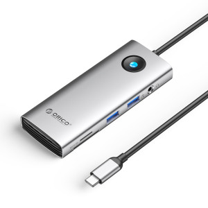 ORICO PW11-8PM Type-C / USB-C 8-en-1 5Gbps Station d'Accueil Multifonction Lecteur de Carte (Argent) SO977S74-20