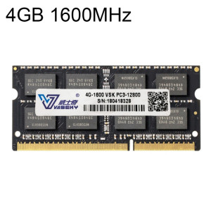 Module de mémoire vive Vaseky 4GB 1600MHz PC3-12800 DDR3 pour ordinateur portable SV3052650-20