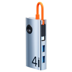 Station d'accueil HUB multifonction portable ROCK TR25 4 en 1 USB-C / Type-C vers USB 3.0x4 SR33071056-20