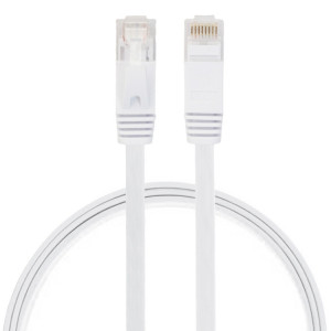 0.5m CAT6 câble LAN réseau Ethernet ultra-plat, cordon RJ45 (blanc) S0460W1134-20