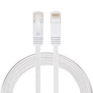 Câble réseau LAN plat Ethernet ultra-plat 3m CAT6, cordon de raccordement RJ45 (blanc) S3464W272-20