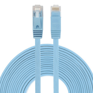 8m CAT6 câble plat Ethernet réseau LAN ultra-plat, cordon RJ45 (bleu) S8467L90-20