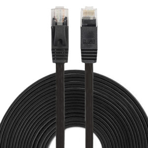 Câble réseau LAN plat Ethernet ultra-plat 10m CAT6, cordon RJ45 (noir) S1468B1587-20