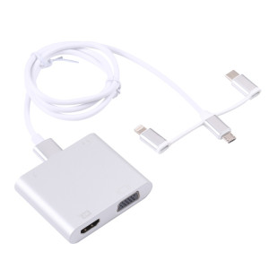 L'adaptateur d'accueil HDTV numérique 7585D 3 en 1 prend en charge HDMI VGA AUX et la charge SH3715632-20