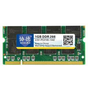 XIEDE X009 DDR 266 MHz 1 Go Module de mémoire RAM à compatibilité totale avec ordinateur portable SX37621835-20
