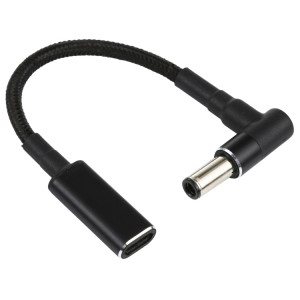 PD 100W 18.5-20V 6.0 x 0,6 mm coude à l'adaptateur USB-C / Type-C câble de tresse en nylon SH4200785-20