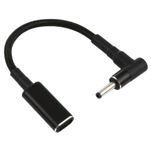 PD 100W 18.5-20V 3.0 x 1,0 mm Coude à l'adaptateur USB-C / Type-C Câble de tresse de nylon SH4201224-20