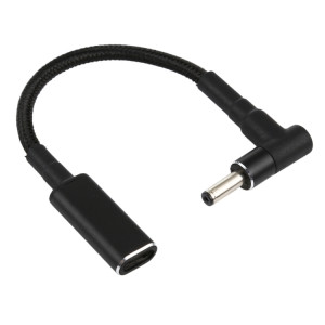 PD 100W 18.5-20V 4,0 x 1,35 mm Coude à l'adaptateur USB-C / Type-C Câble de tresse en nylon SH4202381-20