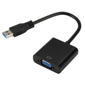 Câble de convertisseur de carte graphique externe USB3.0 vers VGA, résolution: 720P (noir) SH871B1855-20