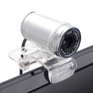 Webcam HXSJ A860 30fps 12 mégapixels 480P HD pour ordinateur de bureau / ordinateur portable, avec microphone absorbant le son de 10 m, longueur: 1,4 m (gris) SH879H1884-20