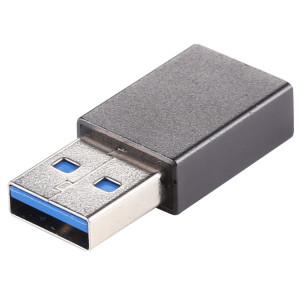 Adaptateur en alliage d'aluminium USB 3.0 mâle vers Type-C / USB-C femelle (noir) SH948B1570-20