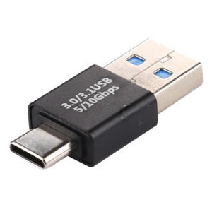 Adaptateur en alliage d'aluminium mâle de type C / USB-C vers USB 3.0 mâle (noir) SH953B195-20