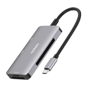 Onten 91882 5 en 1 USB3.0 x3 + SD + TF + CF Type-C / USB-C OTG lecteur de carte multifonction SO50821308-20