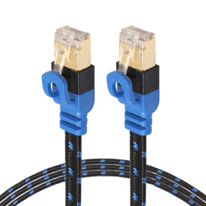 REXLIS CAT7-2 Câble LAN réseau tressé bicolore CAT7 plaqué or 10 Gigabit pour réseau LAN modem-routeur, avec connecteurs RJ45 blindés, longueur: 1 m SR5152206-20
