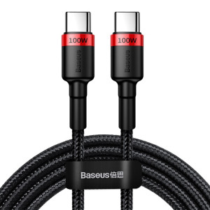 Câble de chargement flash 100 W USB-C / Type-C PD 2.0 Baseus Cafule Series, longueur: 2 m (noir rouge) SB26BR901-20