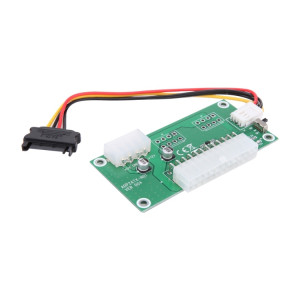 Adaptateur de carte de démarrage synchrone à double alimentation pour PC de bureau ATX 24 broches avec câble d'extension SATA et commutateur manuel pour Bitcoin Mining Expanded Ded SP547189-20