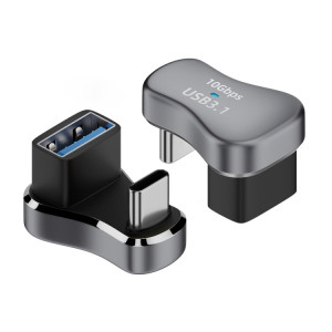 Adaptateur de charge coudé en forme de U 140W 20Gbps USB-C / Type-C mâle vers USB femelle SH54731216-20