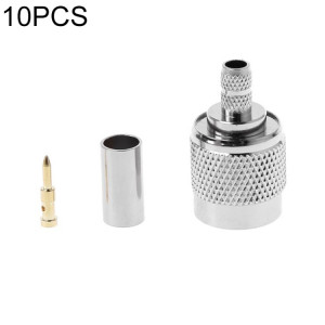 10 connecteurs TNT coaxiaux mâles TNC pour câble RG58 RG142 RG400 LMR195 SH56301903-20