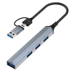 V252B 4 en 1 USB + USB-C/Type-C vers USB Adaptateur HUB de Station d'Accueil Multifonctionnel SH5713698-20