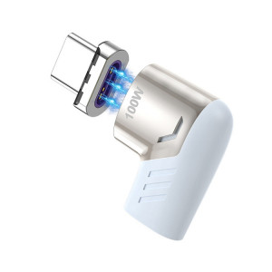 X20 100W PD USB-C / Type-C femelle à l'adaptateur magnétique de charge magnétique du coude USB-C / TYPE-C (TURNNEL) SH961Q1598-20