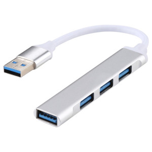 A-809 4 x USB 3.0 vers USB 3.0 Adaptateur HUB en alliage d'aluminium (argent) SH053S393-20