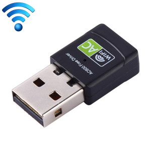 AC600Mbps 2.4GHz & 5GHz Dual Band USB 2.0 Adaptateur de lecteur WiFi gratuit Carte réseau externe SH60911209-20