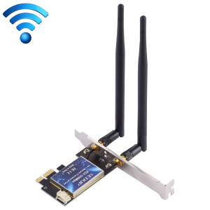 EDUP EP-9620 2 en 1 AC1200Mbps 2,4 GHz et 5,8 GHz double bande PCI-E 2 antenne adaptateur WiFi carte réseau externe + Bluetooth SE6099478-20
