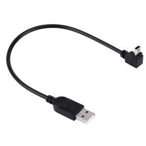 Coude angle 90 degrés Mini USB vers USB Données / Câble de charge, Longueur: 28cm SC6101644-20