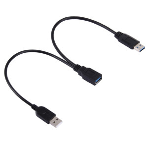 2 en 1 USB 3.0 Femelle vers USB 2.0 + USB 3.0 Câble Mâle pour Ordinateur / Ordinateur Portable, Longueur: 29cm S261021462-20