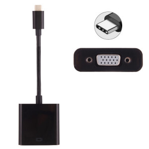 USB-C / Type-C 3.1 mâle à VGA adaptateur femelle pour MacBook 12 pouces, Chromebook Pixel 2015, Nokia N1 Tablet PC, longueur: environ 10 cm SH63021464-20