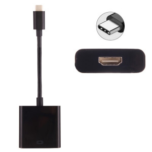USB-C / Type-C 3.1 Mâle vers HDMI Câble adaptateur femelle pour MacBook 12 pouces, Chromebook Pixel 2015, Tablet PC Nokia N1, Longueur: Environ 10cm SH63031725-20