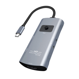 Z54A HDMI Sortie + 2 x Entrée HDMI + MIC + AUDIO AU SOMMATEUR DE CAPTURE VIDEO DE TYPE-C avec boucle SH6470892-20