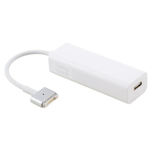 AnyWatt 85W USB-C / Type-C femelle à 5 broches MagSafe 2 mâles série T adaptateur de charge pour MacBook Pro (Blanc) SH505W339-20
