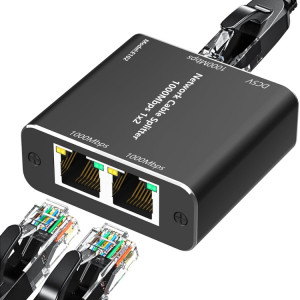 KC-E102 1000M LAN 1 à 2 adaptateur répartiteur RJ45 connecteur femelle réseau Ethernet SH66141185-20