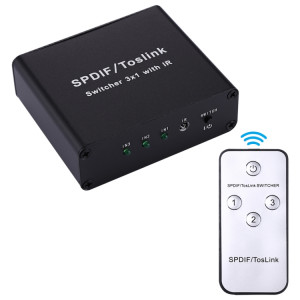 NK-3X1 Extendeur audio numérique Full HD SPDIF / Toslink Extender de 3 x 1 commutateurs avec télécommande infrarouge SH66201004-20