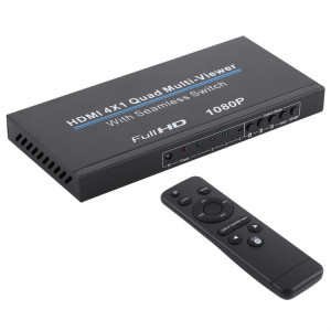 NEWKENG NK-C941 Full HD 1080P HDMI 4x1 Quad multi-viewer avec commutateur sans couture et télécommande, prise AU SH622D926-20