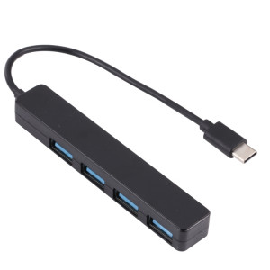 T-111 4 en 1 USB-C / Type-C à 4 ports USB HUM Docking Station d'accueil (Noir) SH771B852-20
