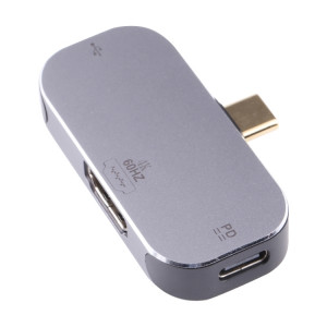 3 en 1 USB-C / TYPE-C Homme à chargement USB-C / Type-C + Adaptateur femelle HDMI HDMI + 4K 60Hz SH67971137-20