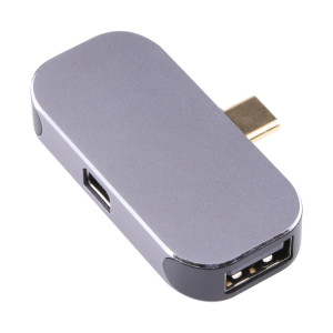 3 en 1 USB-C / TYPE-C Homme à chargement USB-C / Type-C + Adaptateur femelle USB + mini DP SH679832-20