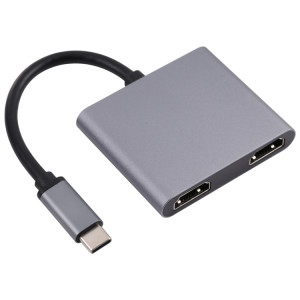 2 en 1 USB-C / TYPE-C à 2 x Adaptateur de moyeu HDTV ports HDTV SH69151749-20