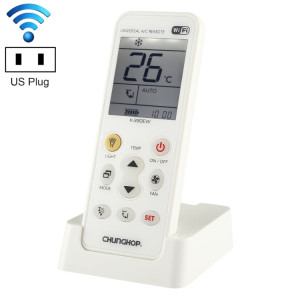 CHUNGHOP K-390EW WiFi Climatiseur Universel Intelligent Télécommande A / C avec rétro-éclairage et lumière LED et Base, prise en charge du réseau 2G / 3G / 4G / WiFi, prise américaine SC69331536-20