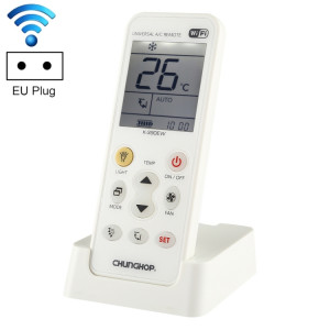 CHUNGHOP K-390EW WiFi climatiseur universel intelligent télécommande A / C avec rétro-éclairage et lumière LED et base, prise en charge du réseau 2G / 3G / 4G / WiFi, prise ue SC33EU1938-20