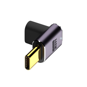 240W USB-C/Type-C Femelle vers USB-C/Type-C Mâle 40Gbps Up and Down Bend Adaptateur avec Lumière SH74951844-20