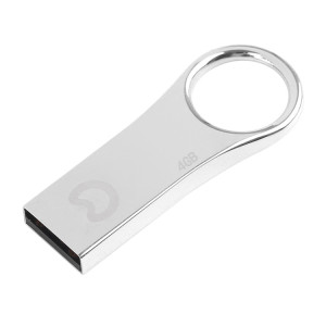eekoo 4 Go USB 2.0 étanche en forme de bague en métal antichoc U disque carte mémoire flash (argent) SE696S1577-20