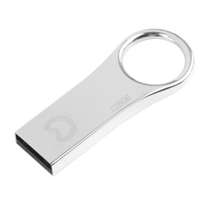 eekoo 128 Go USB 2.0 étanche en forme de bague en métal antichoc U disque carte mémoire flash (argent) SE701S1768-20