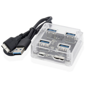 HUB Transparent carré de bureau multifonctionnel USB2.0 4 en 1 SH80181159-20