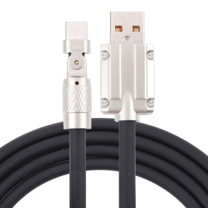 Mech Series 6A 120W USB vers Type-C Câble de charge rapide à prise métallique à 180 degrés, longueur: 1,8 m (noir) SH231B948-20