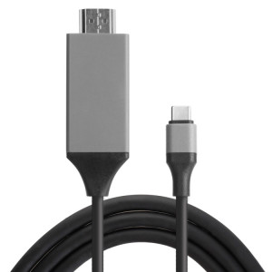 Câble adaptateur convertisseur USB-C / Type-C 3.1 vers HDMI, Câble adaptateur convertisseur USB-C / Type-C 3.1 vers HDMI, longueur : 2 m (noir) SH541B1356-20