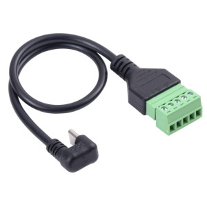Coude en forme de U USB-C / Type-C mâle à 5 broches Câble de connecteur sans soudure de terminal pluggable à 5 broches SH8714578-20